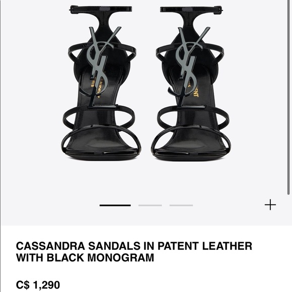 *SOLD* YSL Cassandra Heels in Black SIZE 38.5 - Picture 1 of 6